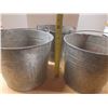 Image 3 : (3) Vintage Galvanized Metal Bucket.