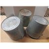 Image 4 : (3) Vintage Galvanized Metal Bucket.