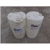 Image 1 : (2) 15 - Gallon Drums of Ecolab Laundry Products (Empty) - Height 26 Inch.