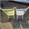Image 2 : Pair of wooden pressback shop chairs