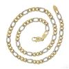 Image 2 : Brev Italian 14K TT Gold 18" Long 6.6mm Polished Figaro Link Chain Necklace