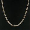 Image 4 : Brev Italian 14K TT Gold 18" Long 6.6mm Polished Figaro Link Chain Necklace