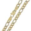 Image 6 : Brev Italian 14K TT Gold 18" Long 6.6mm Polished Figaro Link Chain Necklace