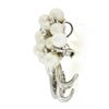 Image 5 : Vintage 14K White Gold 1.90 ctw Diamond & FINE Pearl Cluster Ribbon Brooch Penda