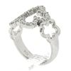 Image 9 : Estate 14k White Gold 0.47 ctw Round Brilliant Diamond Open Star Cloud Band Ring