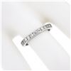Image 5 : Antique Platinum 1 ctw Single Cut Channel Diamond 2.6mm Eternity Wedding Band Ri