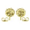Image 2 : New 14k Yellow Gold 1.22 ctw Fiery Brilliant Diamond Cluster Flower Stud Earring
