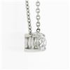 Image 4 : Antique Platinum 0.42 ctw European Diamond Solitaire Pendant w/ Adjustable Chain