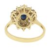 Image 7 : Estate 14k Gold 1.84 ctw Oval Sapphire & Baguette Diamond Ballerina Cocktail Rin