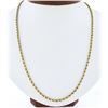 Image 5 : Unisex Classic Solid 14K Gold 30" Long 2.8mm Polished Rope Link Chain Necklace