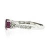 Image 5 : 14k White Gold Oval Pinkish Red Spinel Solitaire & Round Diamond Accents Ring