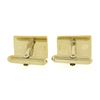 Image 2 : Vintage 14K Gold Rectangular Sunburst Fluted Finish Cuff Links w/ Bead Pearl