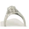 Image 5 : Antique Art Deco Platinum 1.30 ctw GIA Diamond Etched Filigree Engagement Ring