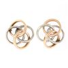 Image 1 : 14k TT Gold Polished Open Interlocking Infinity Love Knot Large Stud Earrings