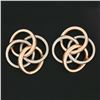 Image 2 : 14k TT Gold Polished Open Interlocking Infinity Love Knot Large Stud Earrings