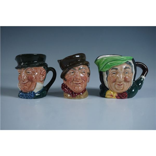 3pc Royal Doulton Miniature Character Jugs