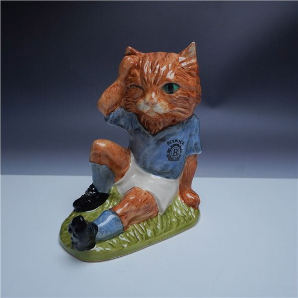 John Beswick Mee-Ouch Footballing Felines Figurine, Ltd. Ed.