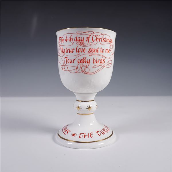Royal Doulton Bone China Goblet, Fourth Day of Christmas