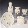 Image 2 : 7pc Belleek Shamrock and Ribbon Tableware