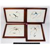 Image 1 : SET OF FOUR VINTAGE FRAMED ART PIECES BY ARTIST