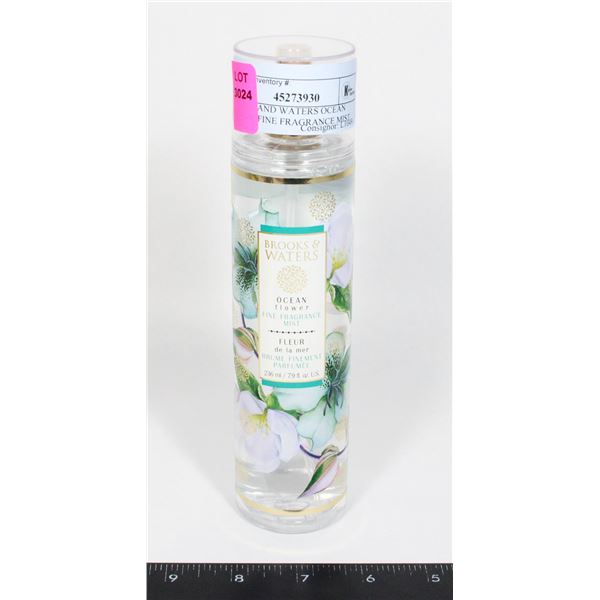 BROOKS AND WATERS OCEAN FLOWER FINE FRAGRANCE MIST