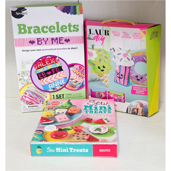 THREE UNUSED BOXES DIY CRAFT ITEMS SEALED