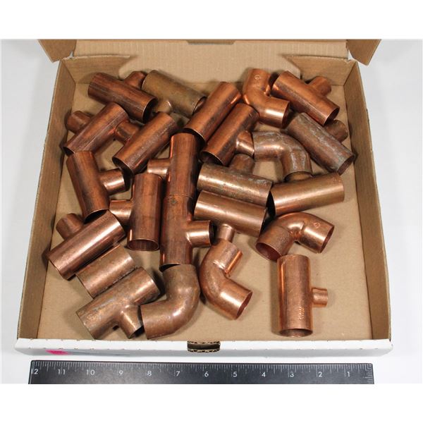 20+ UNUSED 1" COPPER PIPE FITTINGS