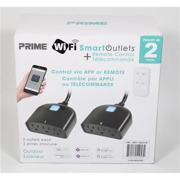 WIFI CONTROLLED ELECTRICAL OUTLETS, 2 PACK