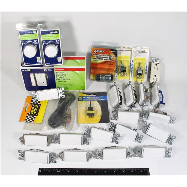 WALL SWITCHES, PLUGS AND TOGGLE SWITCHES