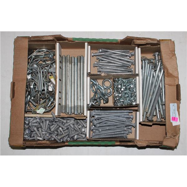 FLAT OF MISCELLANEOUS BOLTS