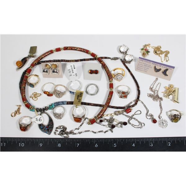 MISC AMBER JEWELRY