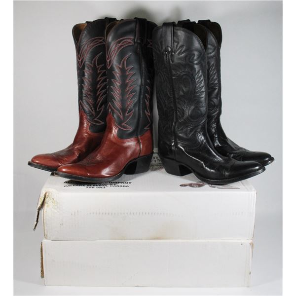 2 PAIRS OF ALBERTA BOOTS WOMENS 8-1/2 AA