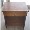 Image 1 : WOOD ONE DRAWER NIGHTSTAND