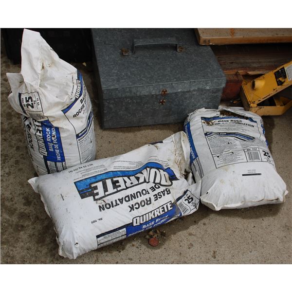 THREE BAGS OF BASE ROCK