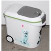 Image 1 : CURVER PET FOOD CONTAINER, BACK WHEELS