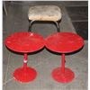 Image 1 : TWO SMALL ROUND METAL TABLES SOLD WITH