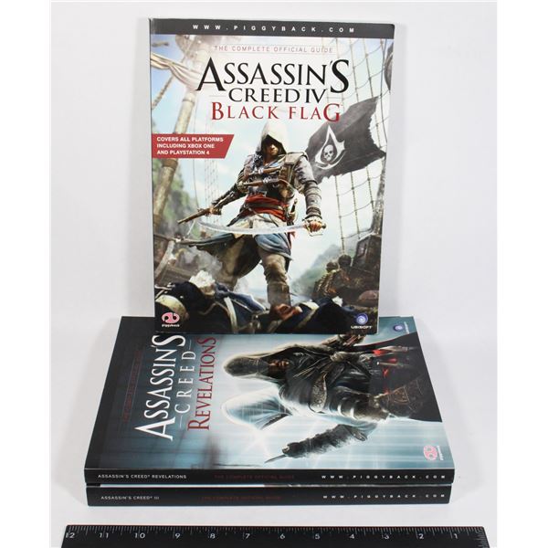 THREE ASSASSIN'S CREED OFFICIAL GUIDES BY
