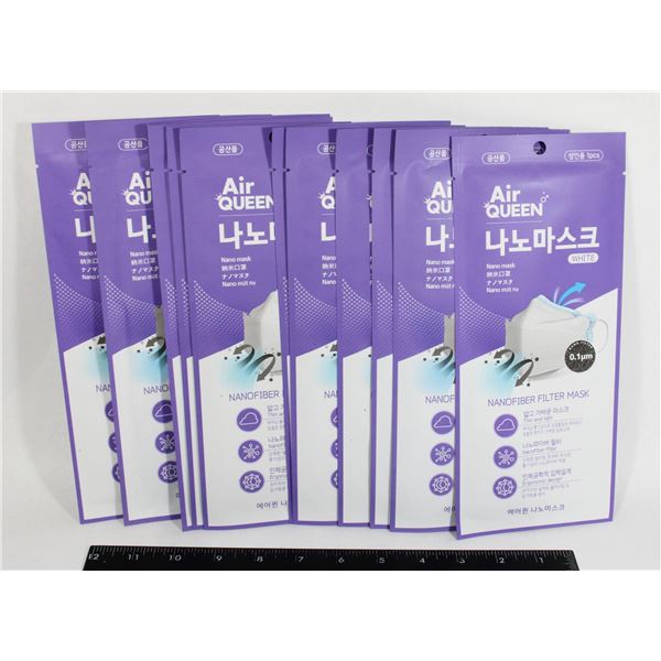 LOT OF 12 NEW AIR QUEEN NANO MASKS