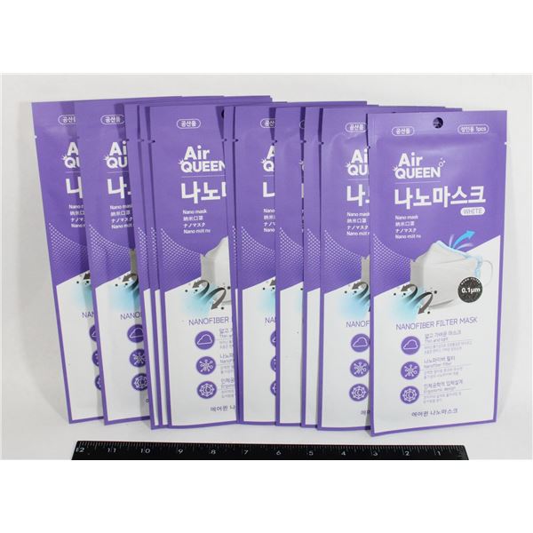 LOT OF 12 NEW AIR QUEEN NANO MASKS