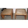 Image 1 : TWO MATCHING WOOD SIDE TABLES, NICE PATINA