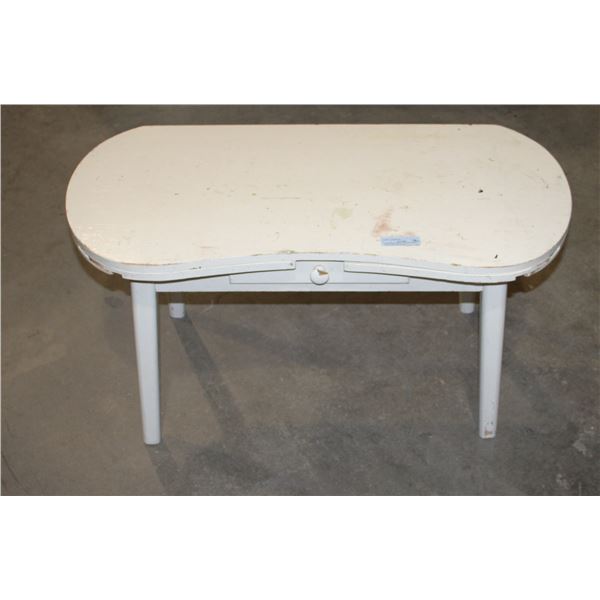 VINTAGE KIDNEY SHAPE TABLE WITH ONE DRAWER
