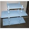 Image 1 : 3 TIER BLUE PAINTED WOOD STAND