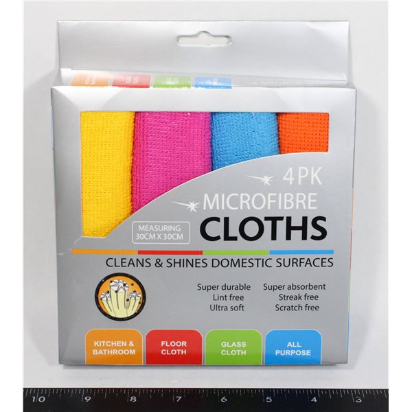 NEW 4 PACK MICROFIBER CLOTH SET