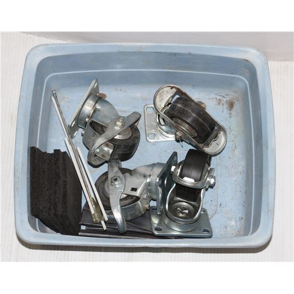 SMALL TOTE WITH HEAVY DUTY CASTOR WHEELS WITH