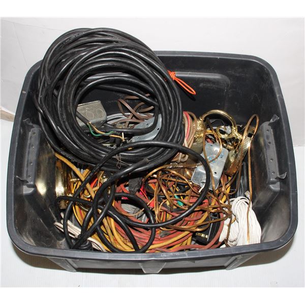LARGE LOT OF MISC. WIRES AND EXTENSION CORDS