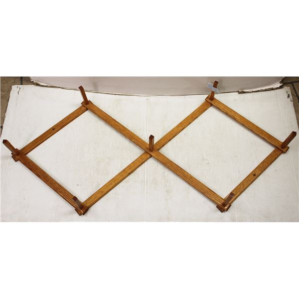 WOODEN HAT HANGER, HOME BUILT
