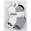 Image 1 : NEW 6 PAIR PACK FILA LOW CUT SOCKS