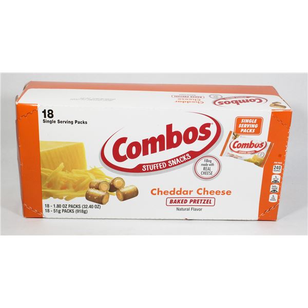 COMBOS STUFFED SNACKS, CHEDDAR CHEESE BAKED