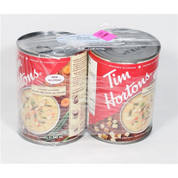 TWO TIM HORTONS CREAMY CHICKEN SOUP