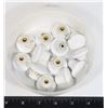Image 1 : CONTAINER OF WHITE KNOBS FOR CUPBOARDS